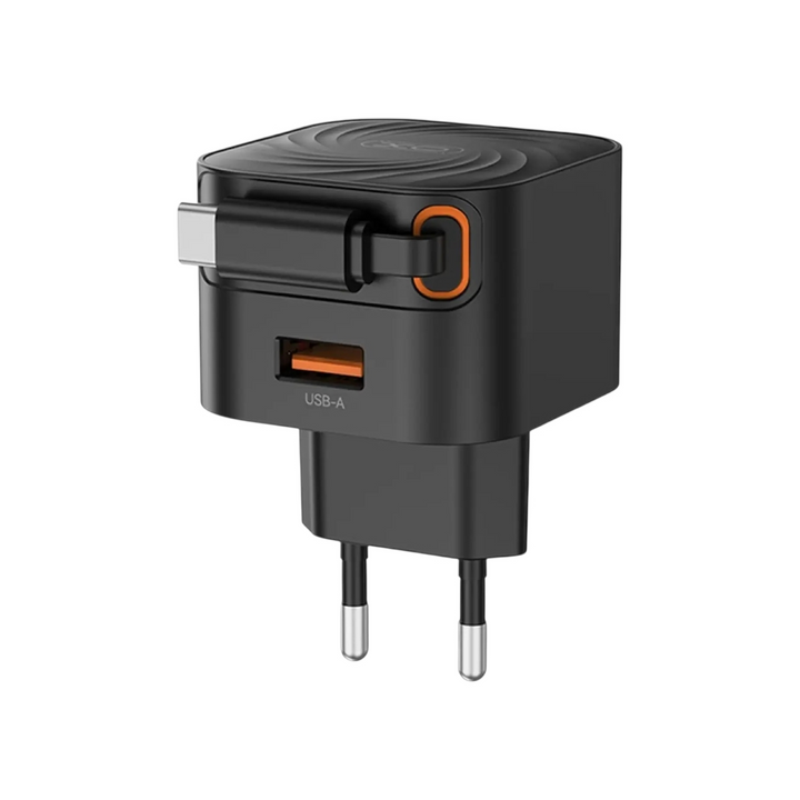 XO L165 20W Fast Charger with Retractable Cable