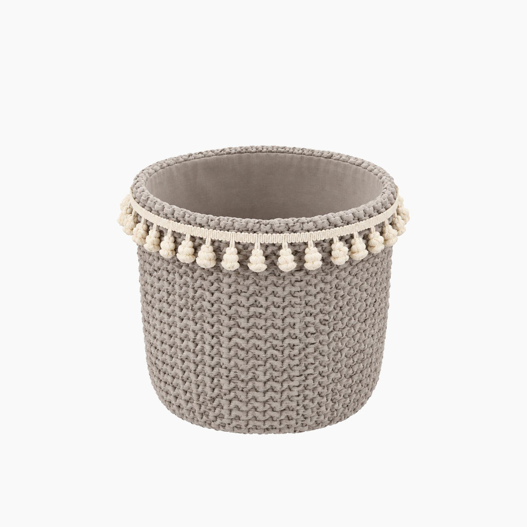Cement Pot with Decorative Tassel - XY8756-13.8