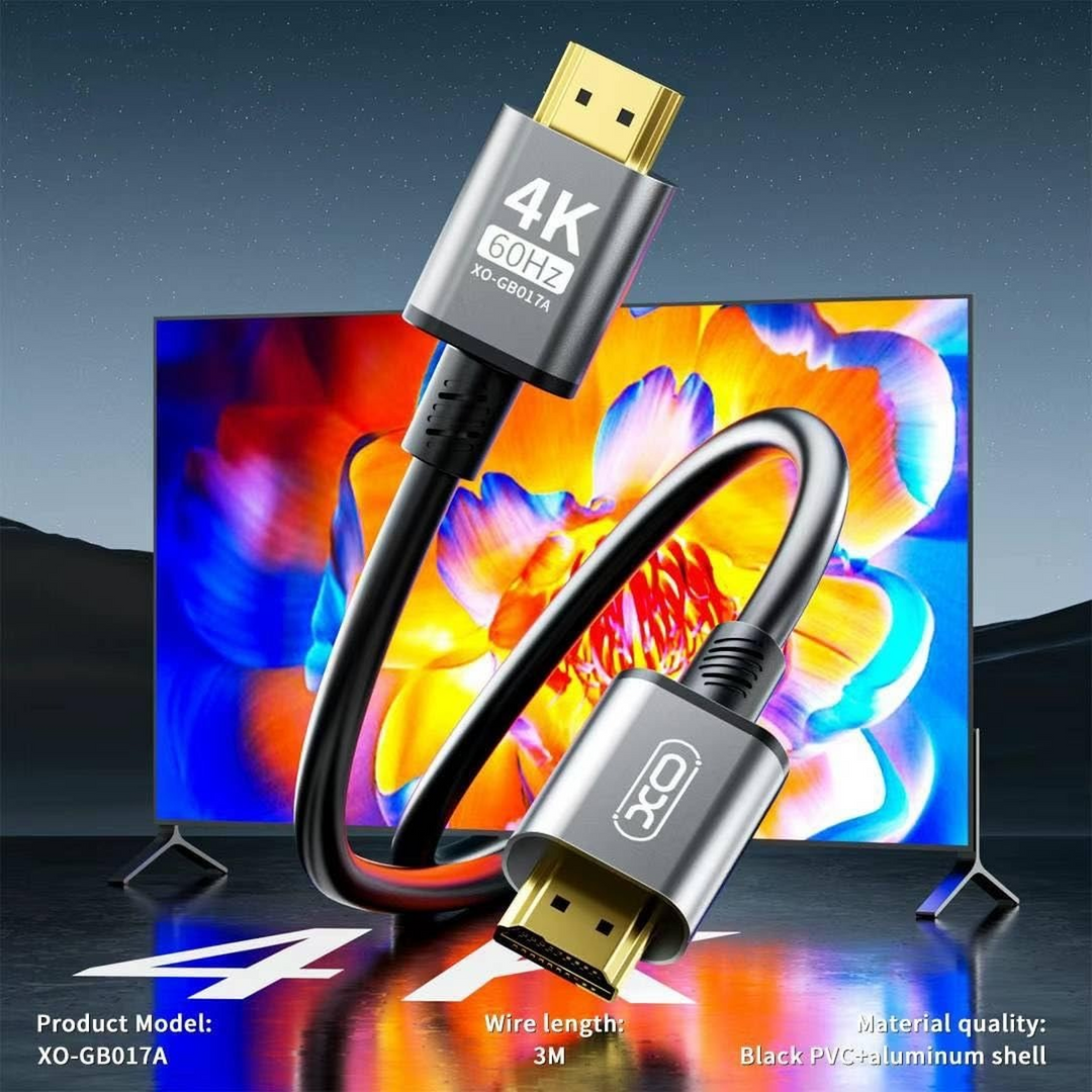 XO GB017A 4K 60Hz HDMI Cable - 3 m