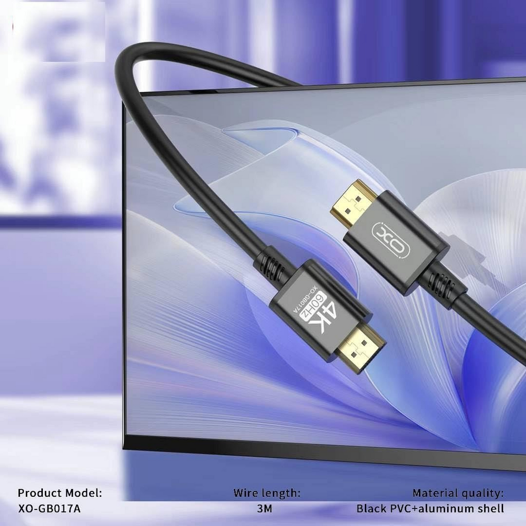 XO GB017A 4K 60Hz HDMI Cable - 3 m