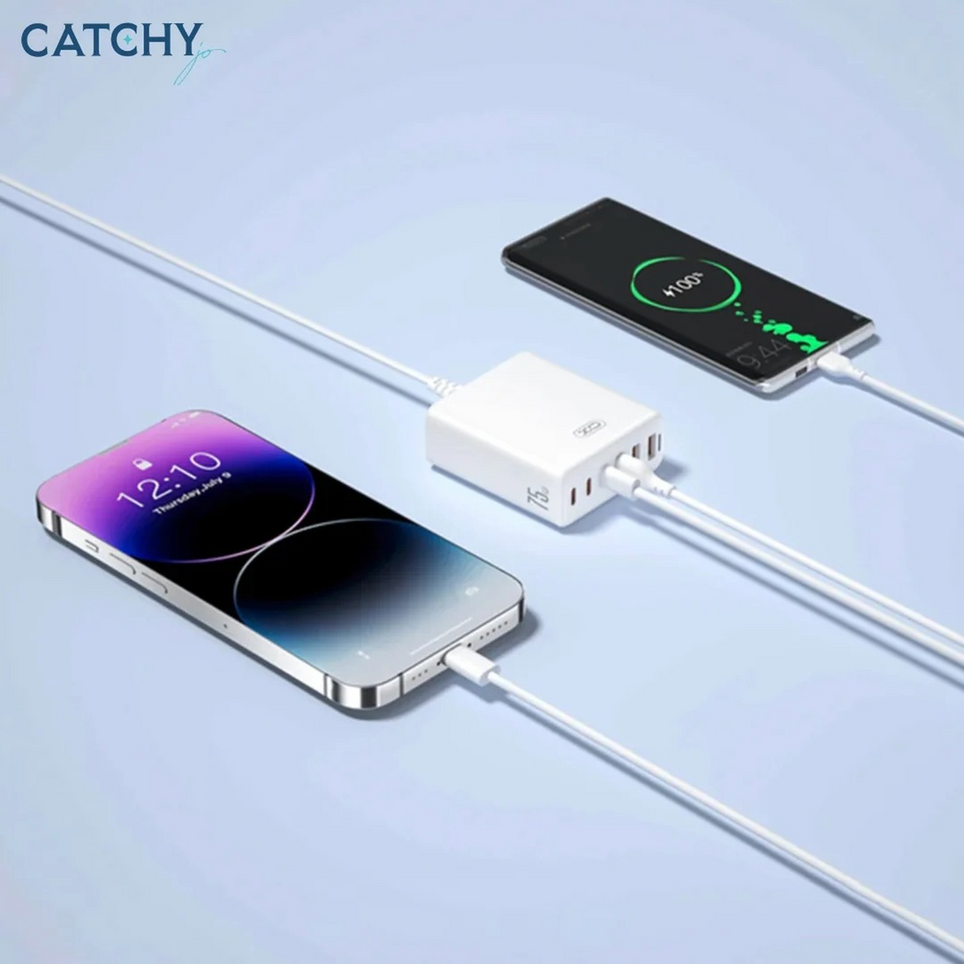 XO L133 GaN 75W 6-in-1 Fast Charging Power Hub