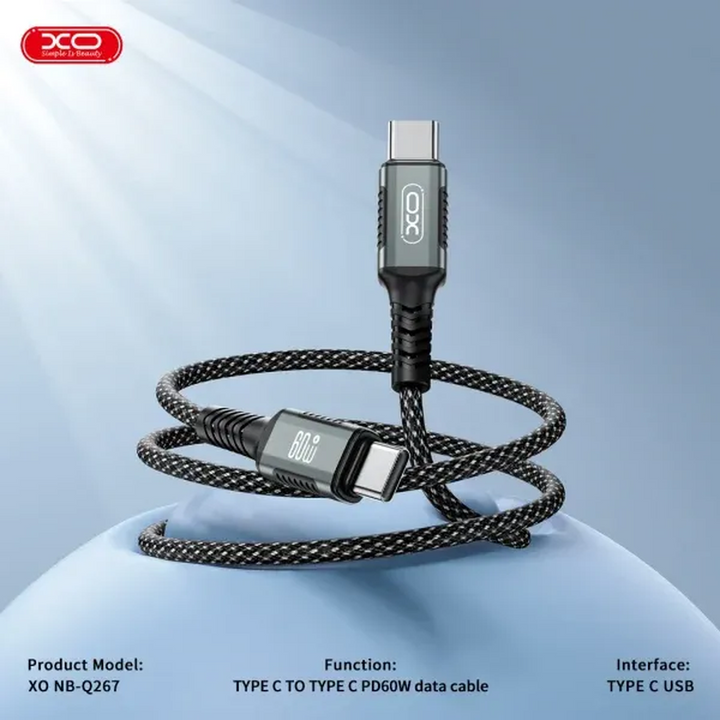 XO Magnetic Foldable 60W Charging Cable
