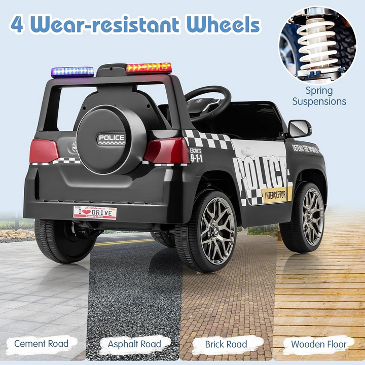 Y-MB0923-BBatteryOperatedPoliceCar-Black_4_framed - HUNA
