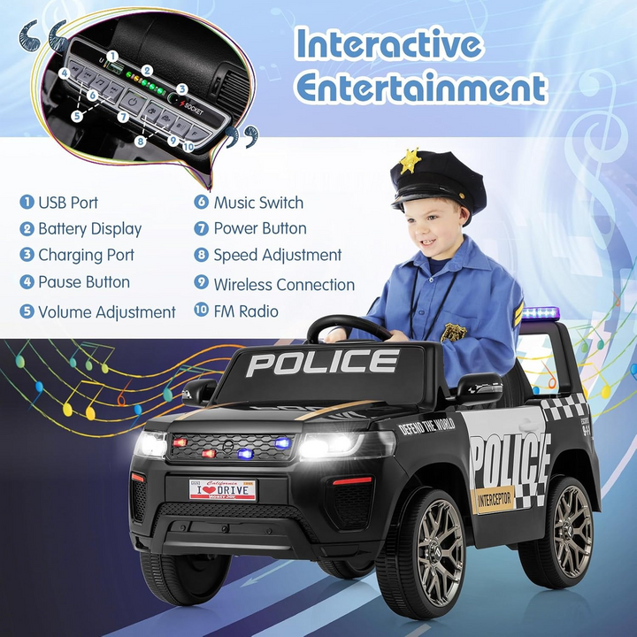 Y-MB0923-BBatteryOperatedPoliceCar-Black_5_framed - HUNA