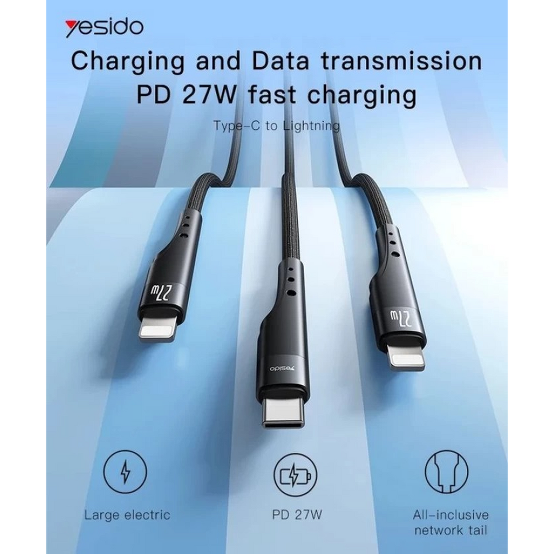 Yesido CA115 Type-C to Lightning 27W Cable - 3 m