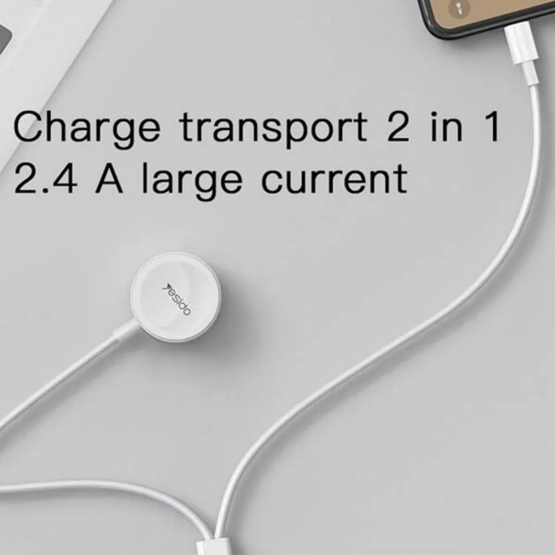 Yesido CA70 2-in-1 Charging Cable for Apple Watch &amp; Lightning Devices