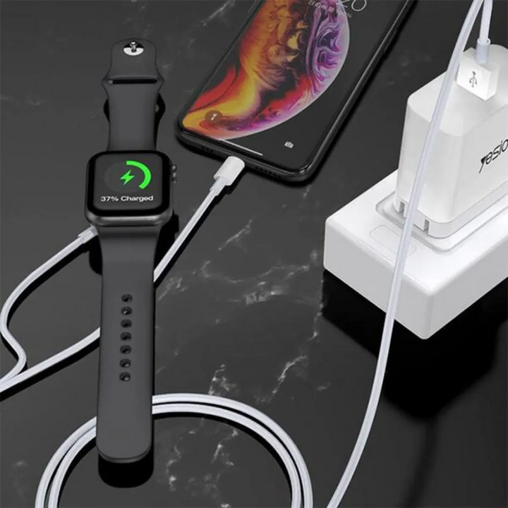 Yesido CA70 2-in-1 Charging Cable for Apple Watch &amp; Lightning Devices
