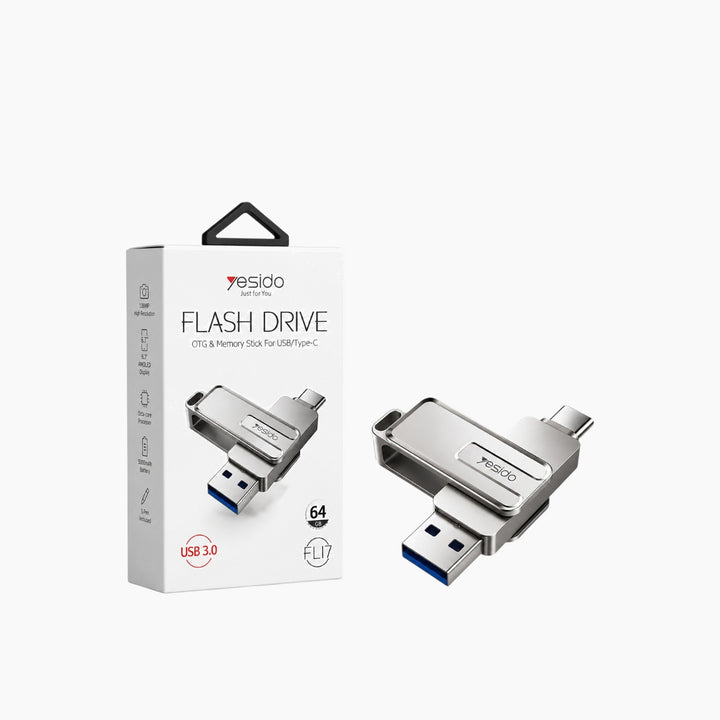 Yesido FL17 2-in-1 USB &amp; USB-C Flash Drive