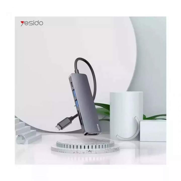 Yesido HB11 6-in-1 USB-C Hub with 4K HDMI &amp; Card Reader
