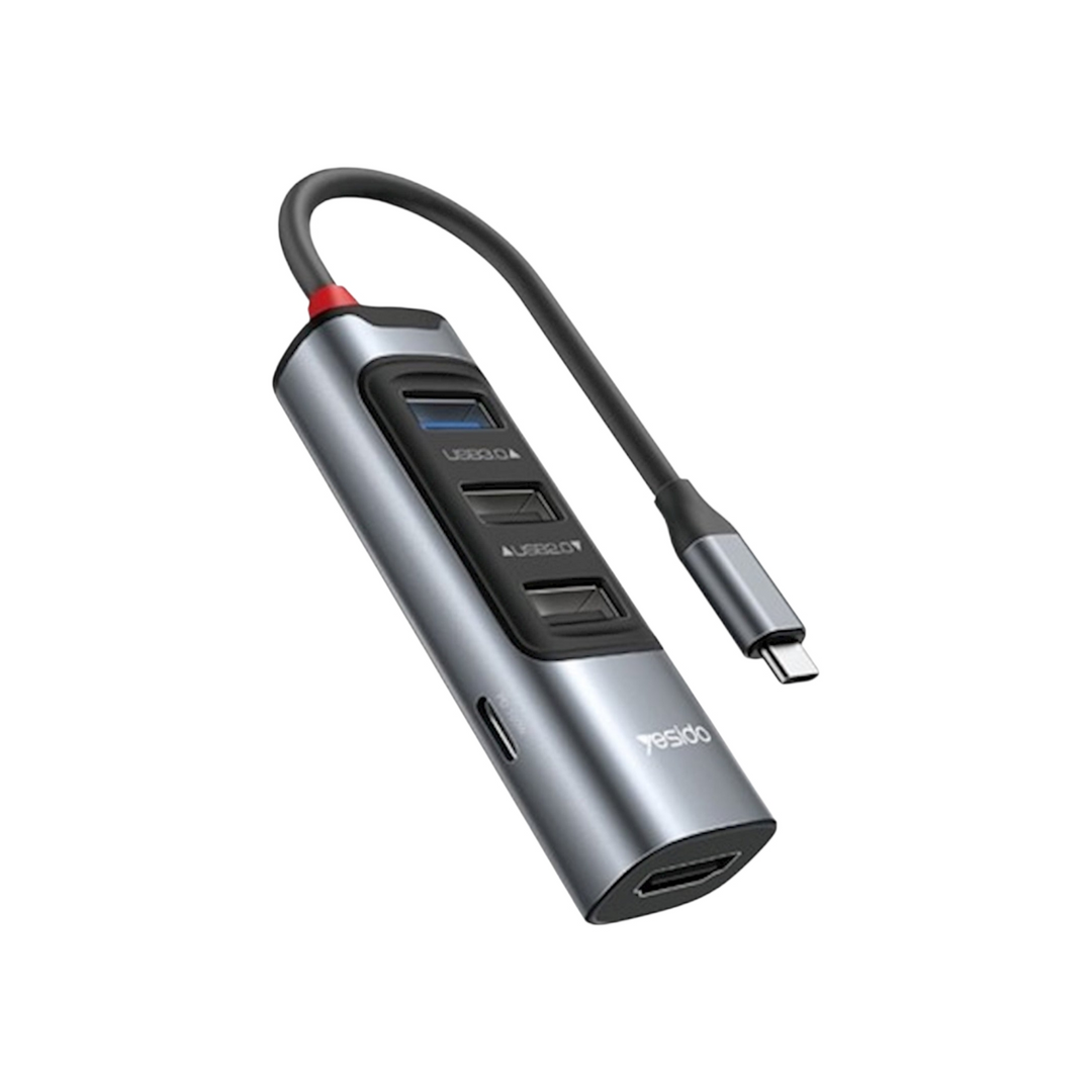 Yesido 5-in-1 Type-C Adapter with 4K Display
