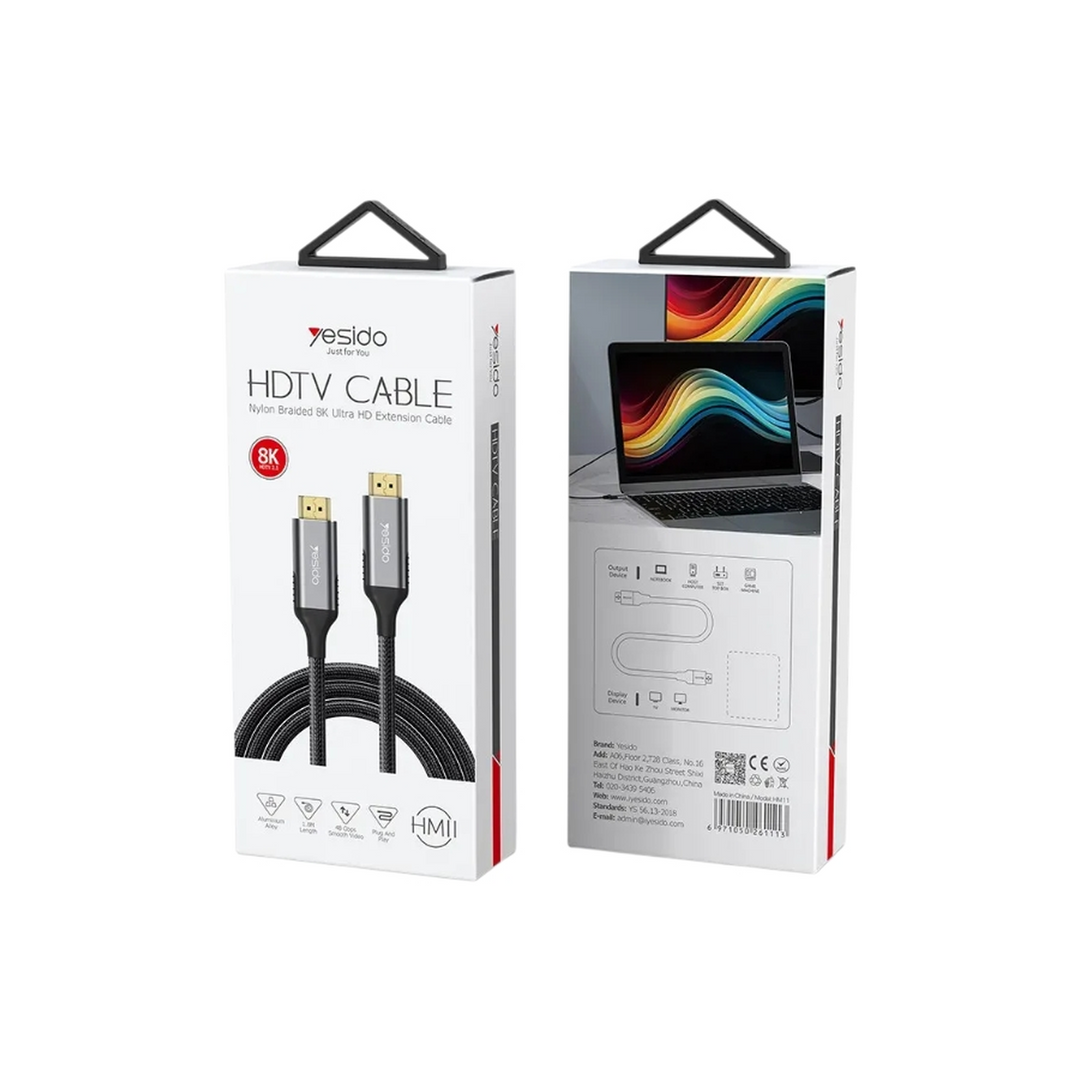 Yesido HDMI 2.1 8K Ultra HD Cable - 1.8 m