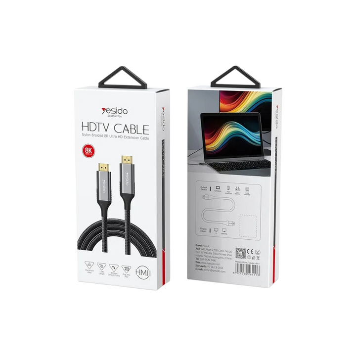 Yesido HDMI 2.1 8K Ultra HD Cable - 1.8 m
