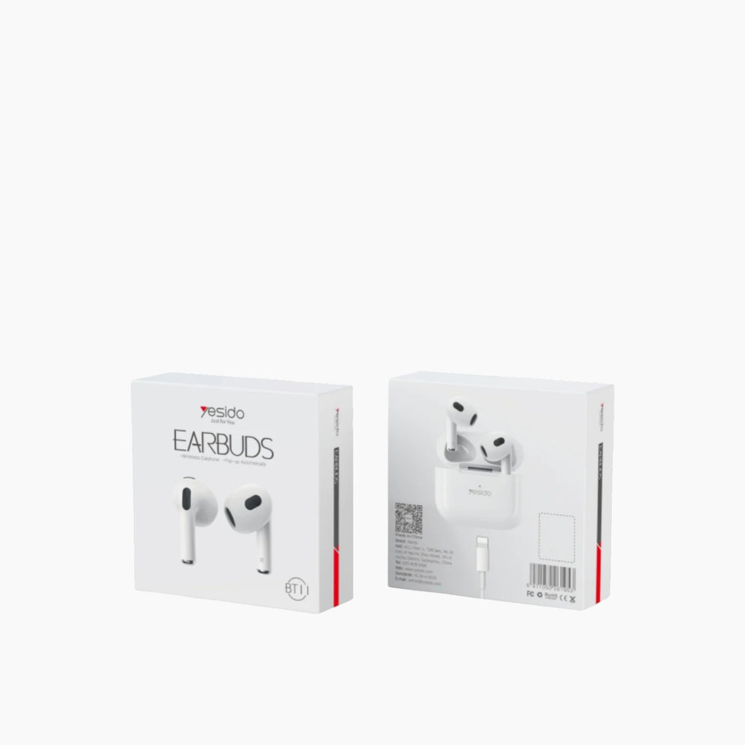 YESIDO BT11 wireless earphones with Lightning charging case