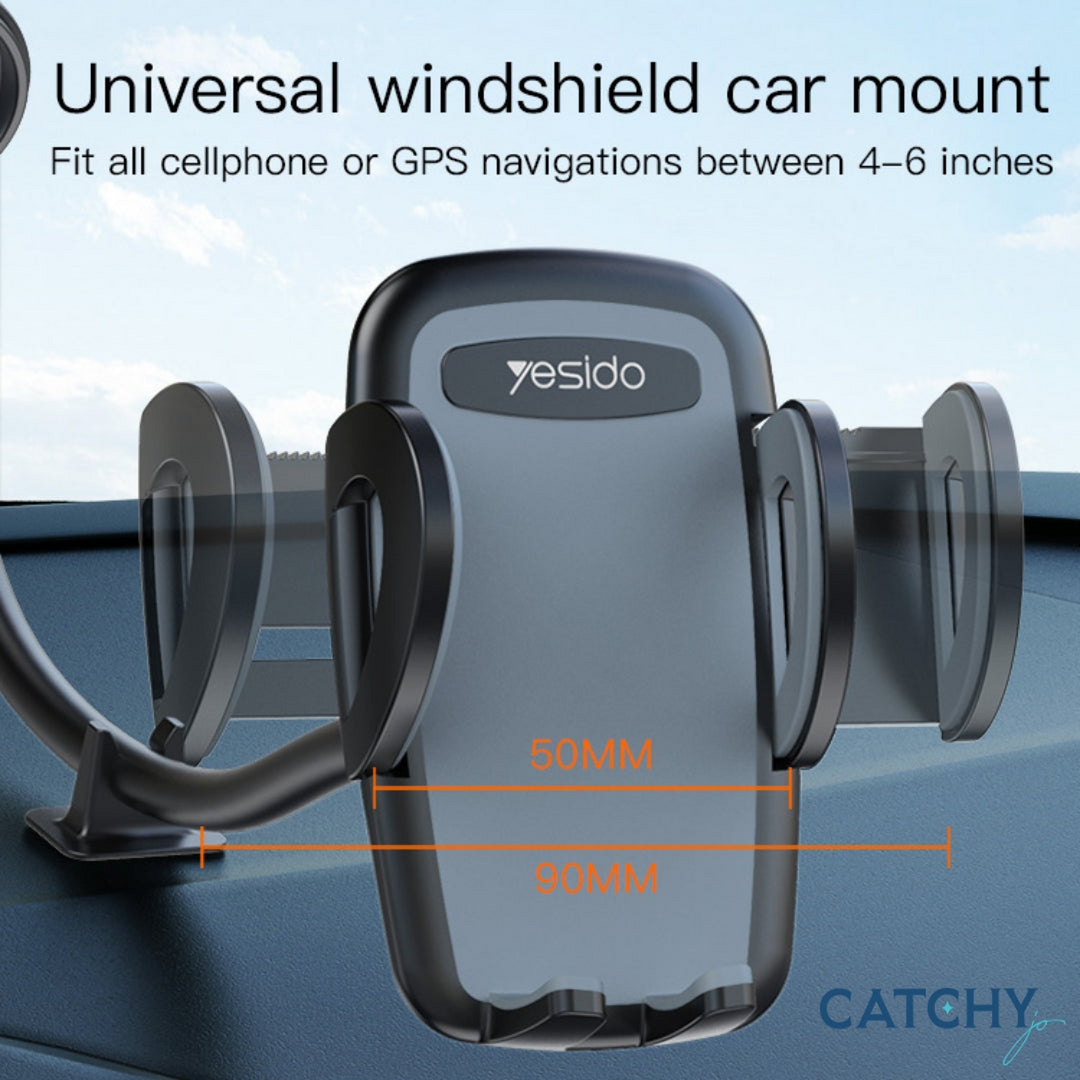 YESIDO C108 Auto Expanding Clamp Arm Car Phone Holder