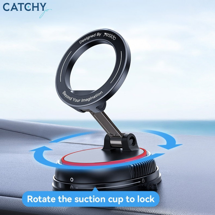YESIDO C219 360 Rotation &amp; Folding Zinc Magnetic Car Phone Holder