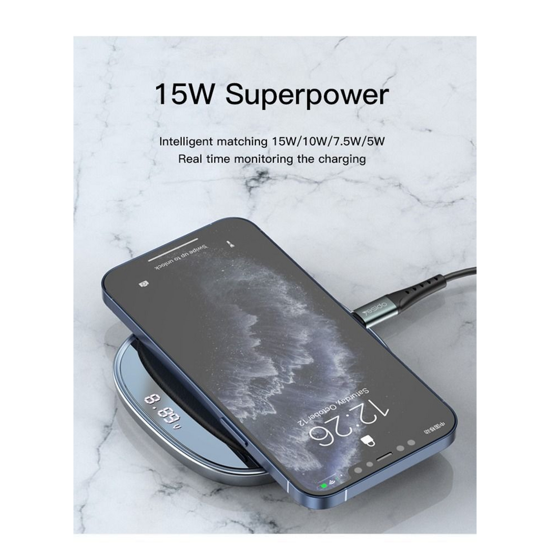 Yesido DS11 wireless charger with LED digital display