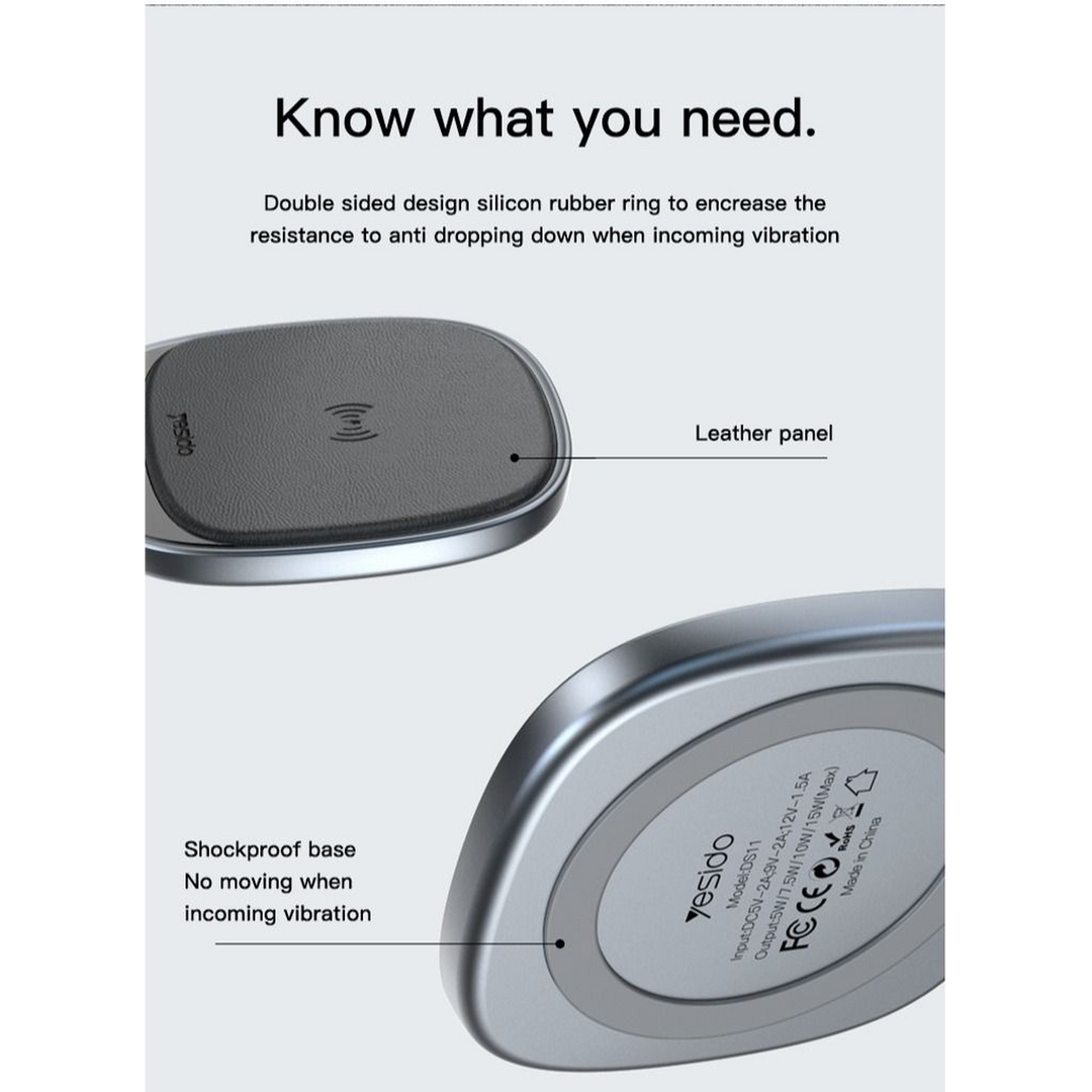 Yesido DS11 wireless charger with LED digital display