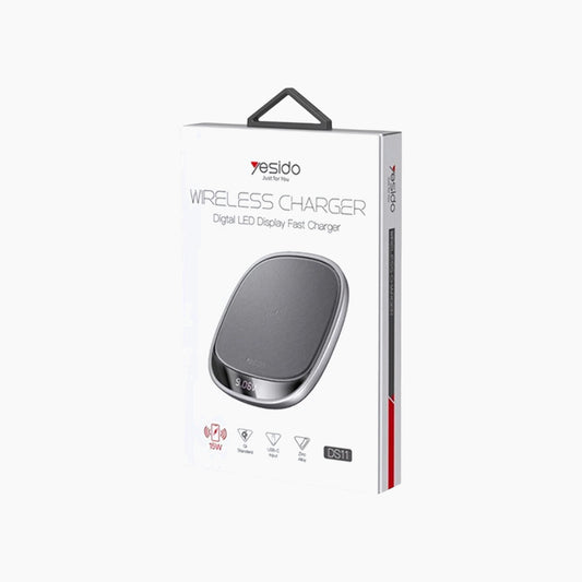 شاحن Yesido Ds11 اللاسلكي بشاشة رقمية LED (15 واط)