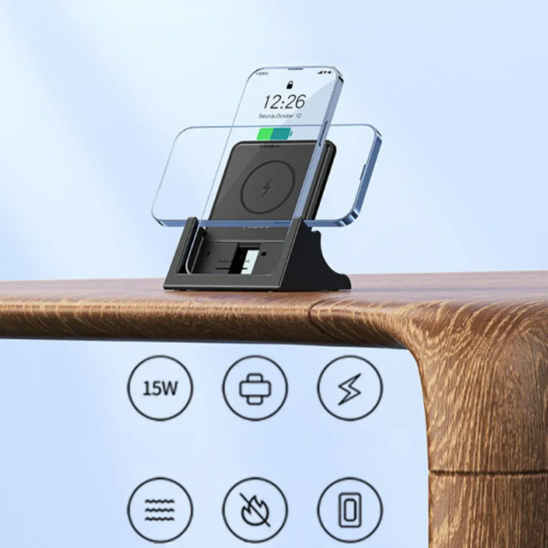 Yesido DS15 desktop wireless charger with detachable phone holder