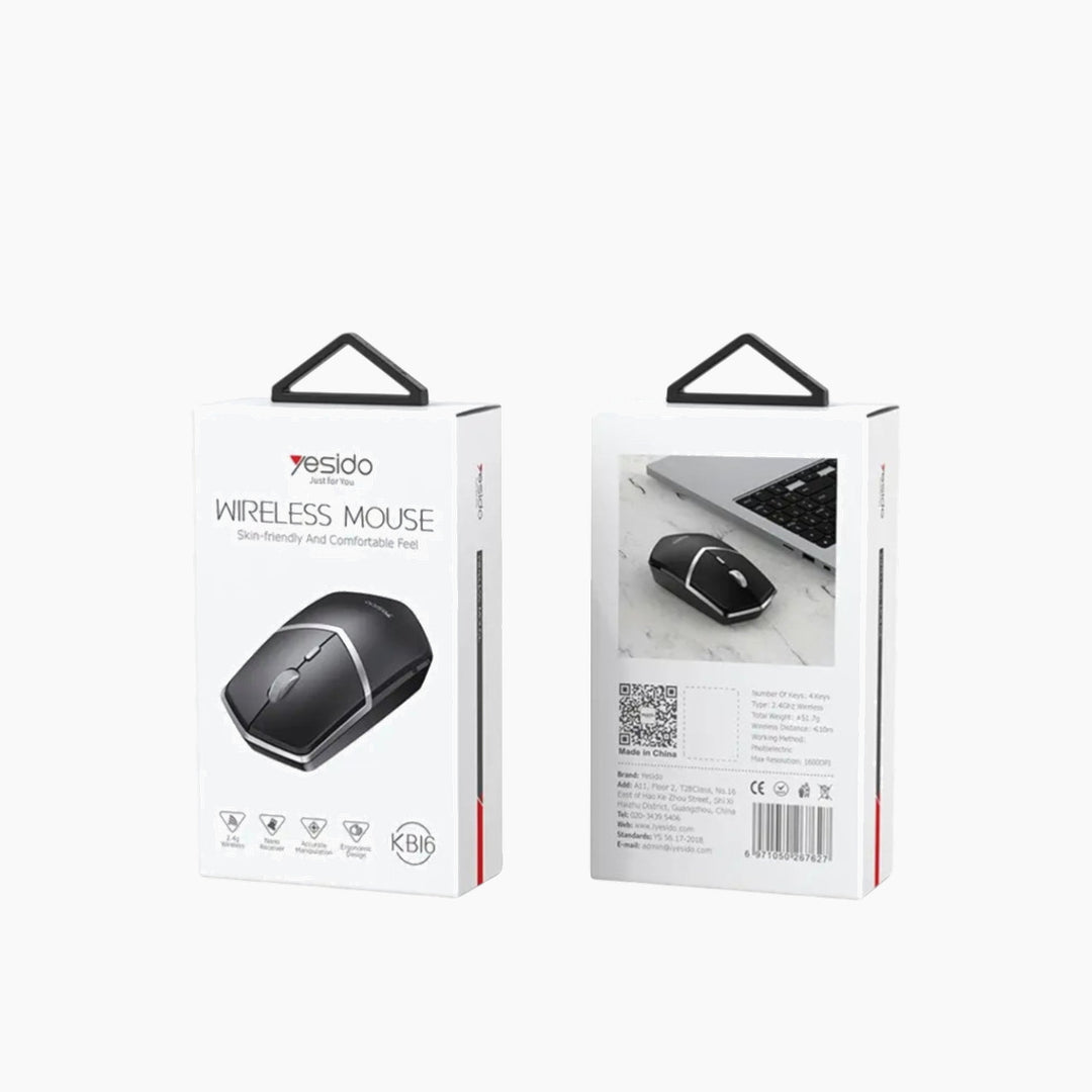 YESIDO KB16 wireless mouse with 2.4GHz anti-interference technology
