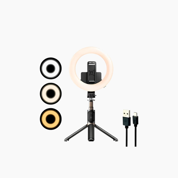 YESIDO SF12 Selfie Stick with Ring Light