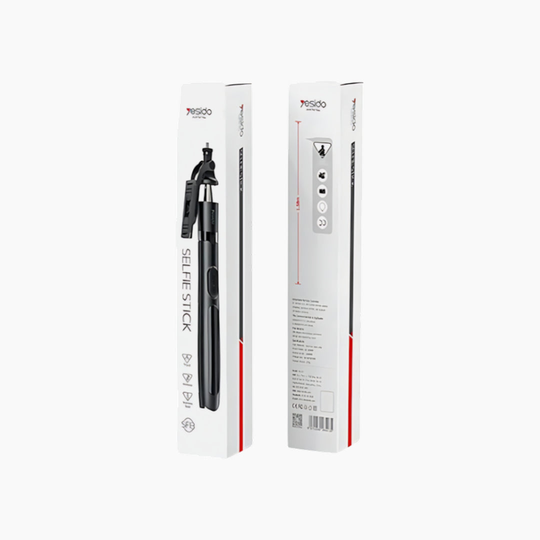 YESIDO SF13 wireless selfie stick with integrated fill light