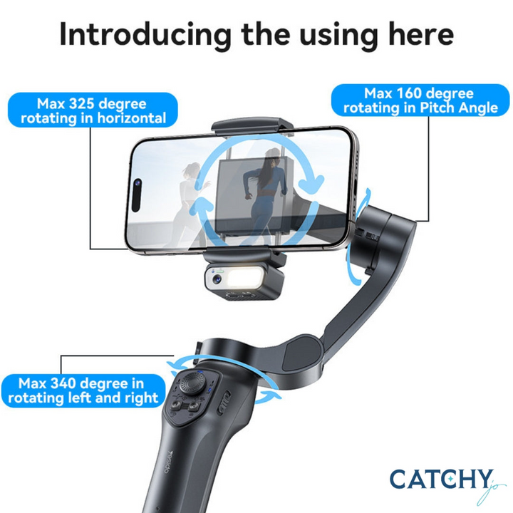 YESIDO SF21 phone gimbal stabilizer with fill light