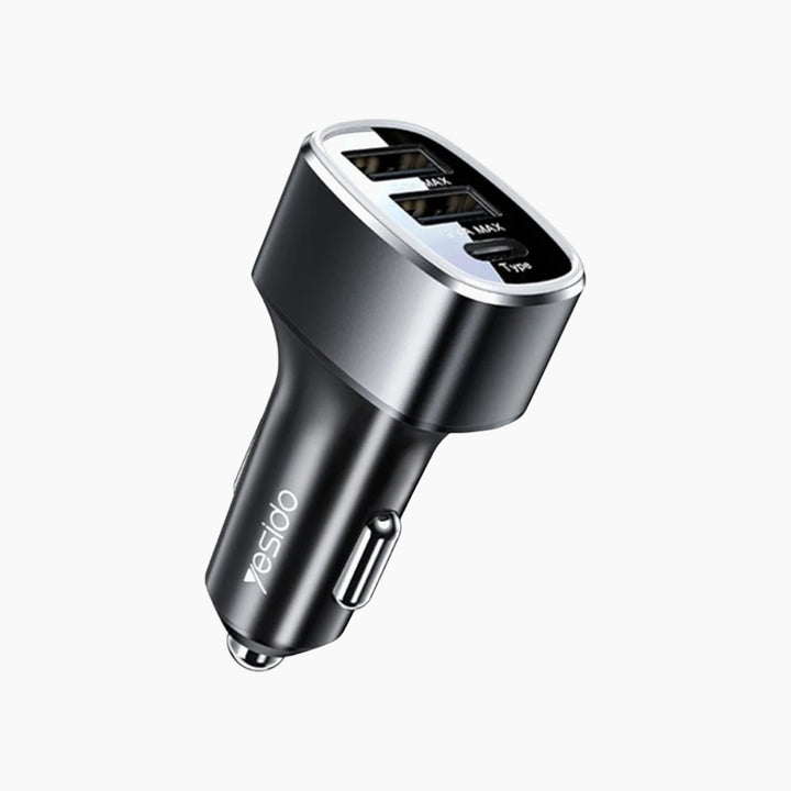 YESIDO Y47 3 Ports Fast Car Charger (49W)