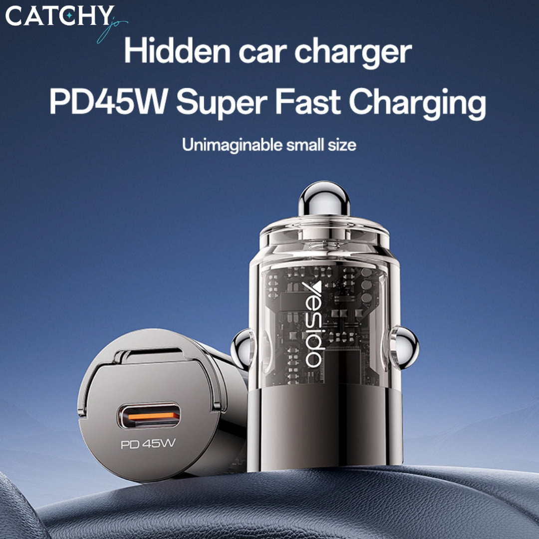 YESIDO Y67 Type-C Fast Charging Mini Car Charger (45W)