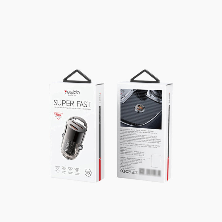 YESIDO Y68 Transparent Fast Car Charger