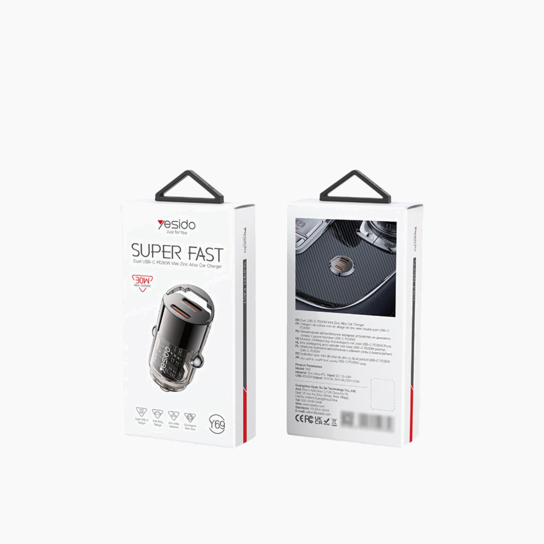 YESIDO Y69 Fast Mini Car Charger (30W)