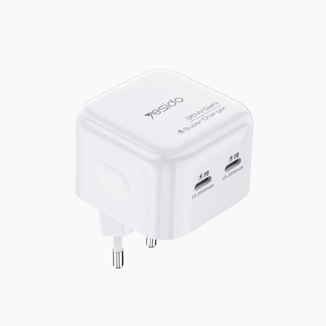 YESIDO YC38 35W GaN dual Type-C charging adapter