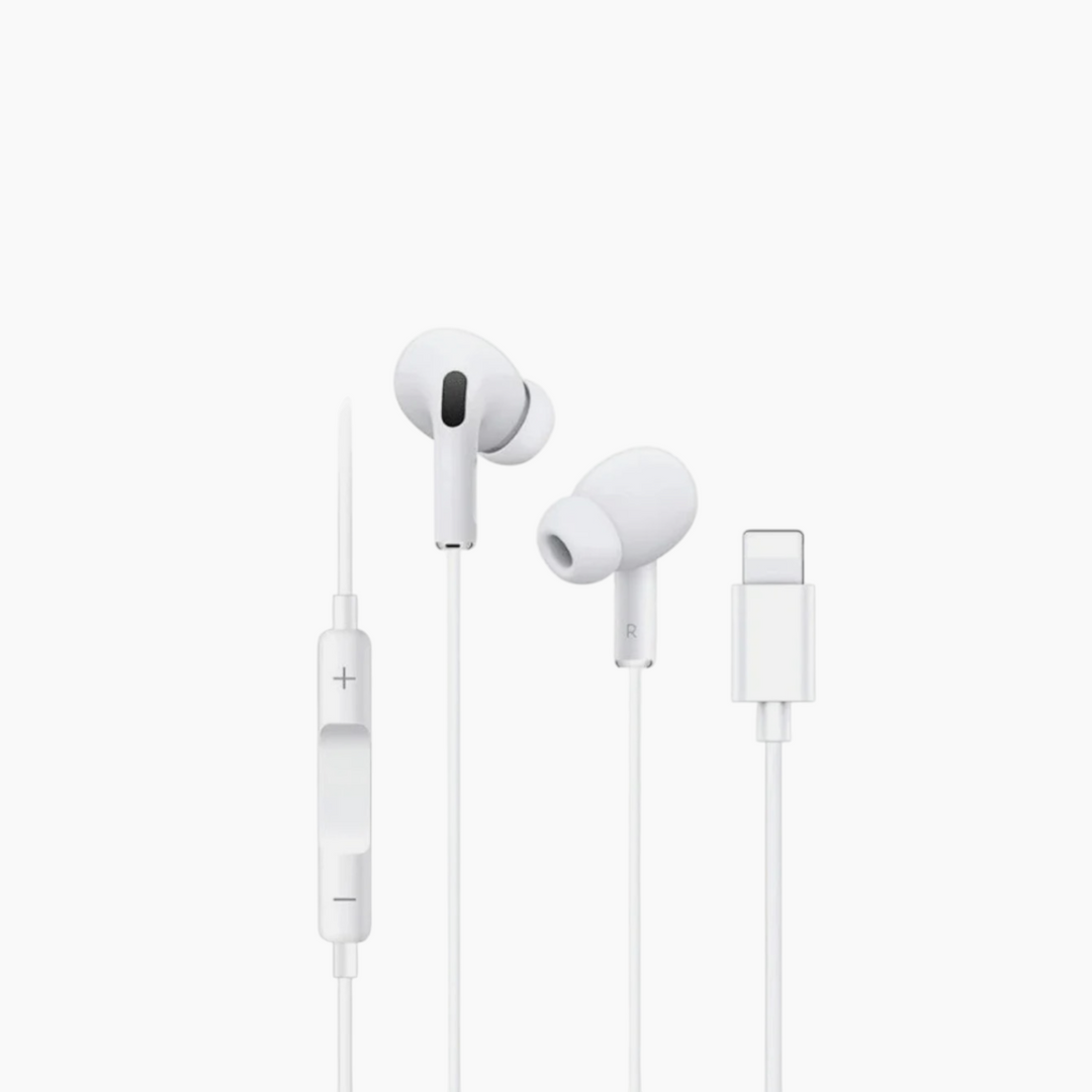 YESIDO YH36 white Lightning earphones with fast connection