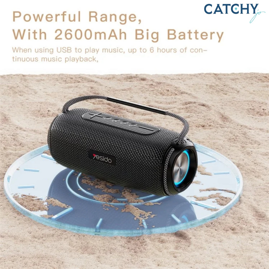 YESIDO YSW11 wireless Bluetooth speaker with dual bass cones