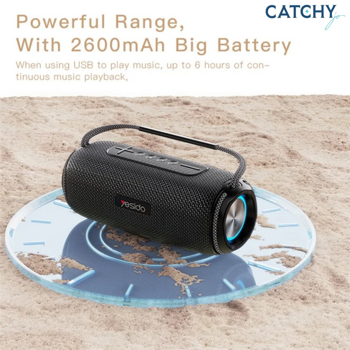 YESIDO YSW11 wireless Bluetooth speaker with dual bass cones