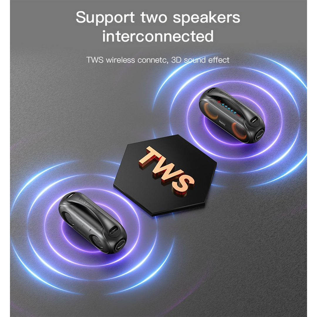 YESIDO YSW19 portable outdoor Bluetooth speaker with leather strap