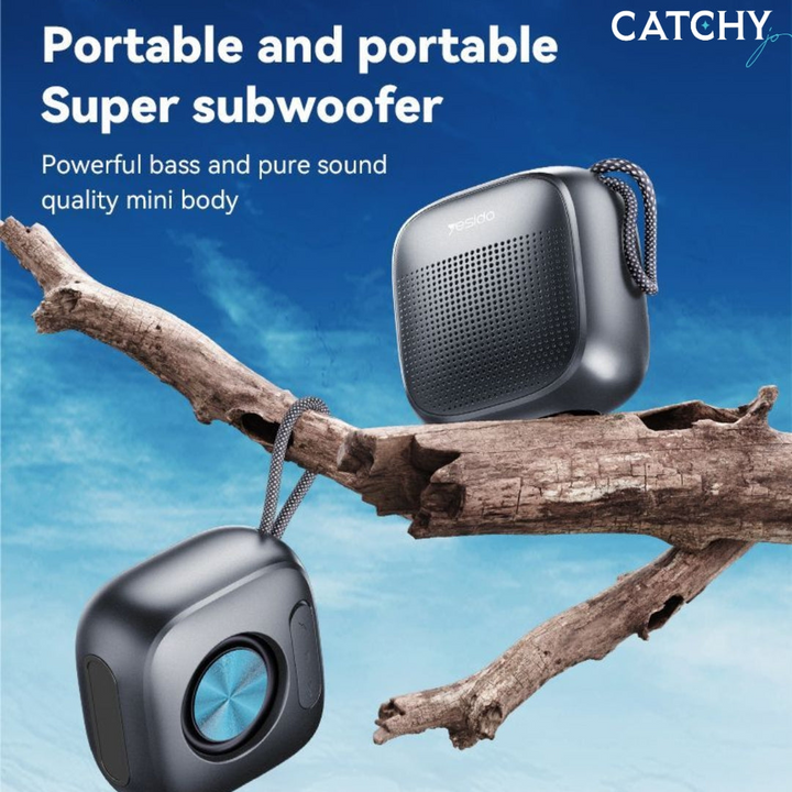 YESIDO YSW24 mini portable wireless speaker with integrated hanging rope