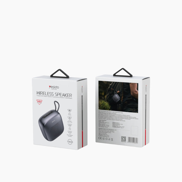 YESIDO YSW24 mini portable wireless speaker with integrated hanging rope
