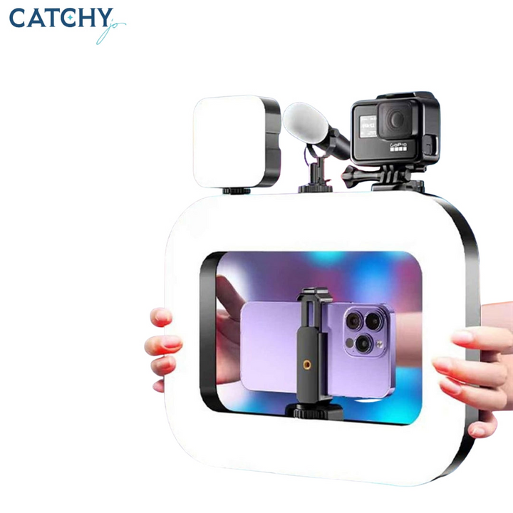 YM200 RGB LED ring light phone accessory with adjustable brightness and color temperature