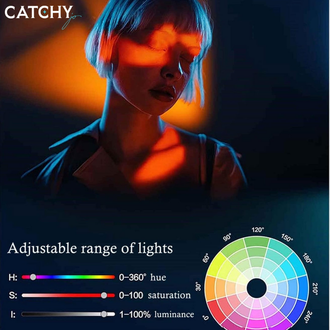 YM200 RGB LED ring light phone with adjustable brightness and color temperature