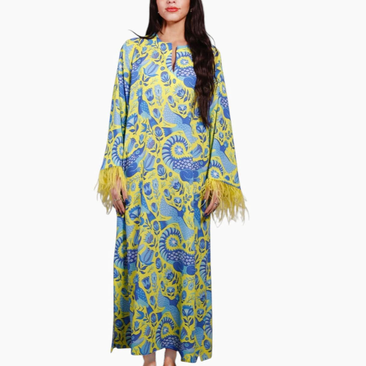 Yellow Feather Dress Yellow Feather Dress