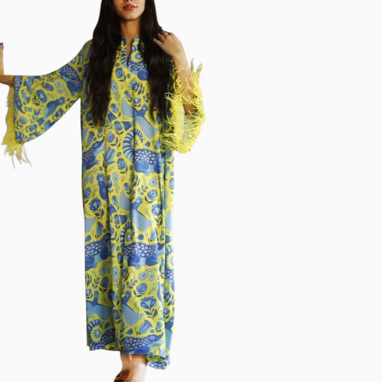 Yellow Feather Dress Yellow Feather Dress
