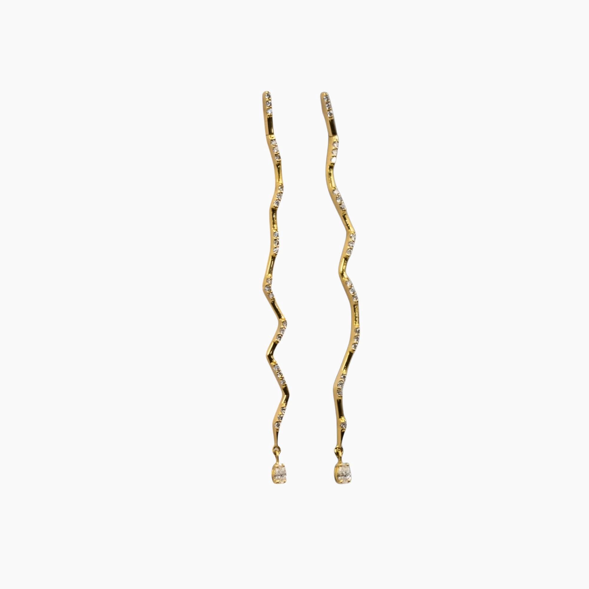 Nadine Shami Yellow Gold Diamond Earrings Nadine Shami Yellow Gold Diamond Earrings