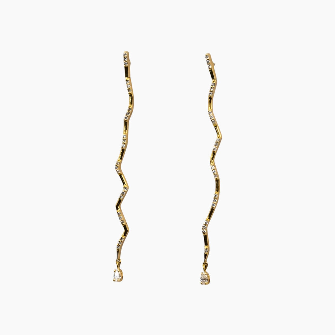 Nadine Shami Yellow Gold Diamond Earrings