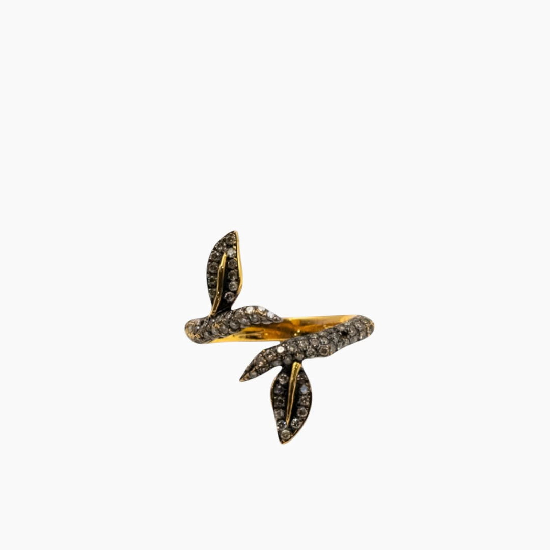 Nadine Shami Yellow Gold Ring with Brown Diamond Ring