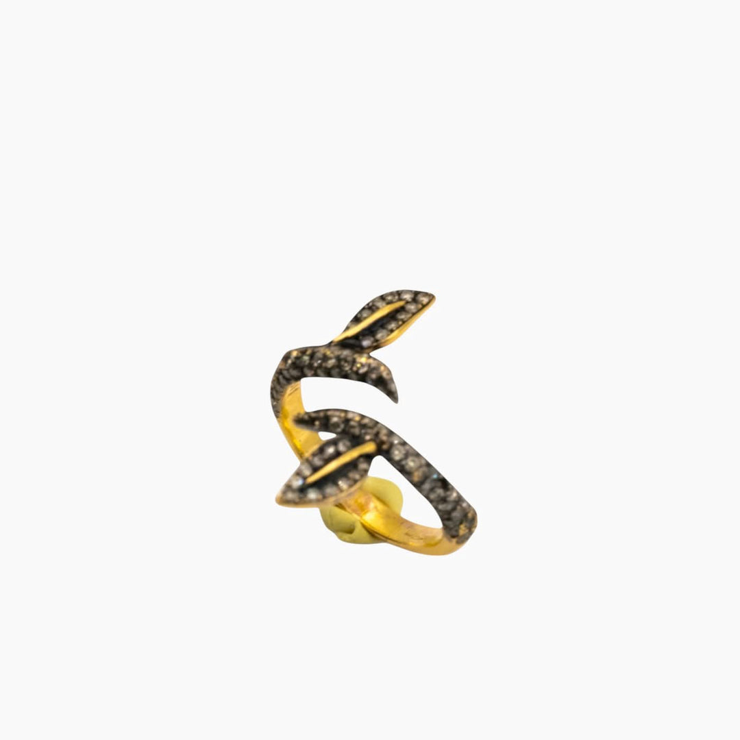 Nadine Shami Yellow Gold Ring with Brown Diamond Ring