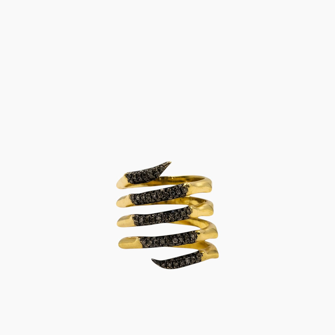 Nadine Shami Yellow Gold Ring with Brown Diamond Ring
