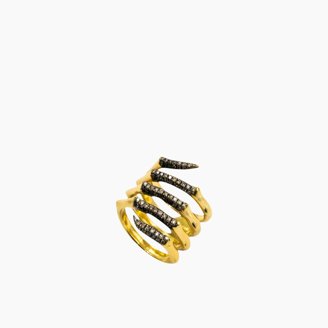 Nadine Shami Yellow Gold Ring with Brown Diamond Ring