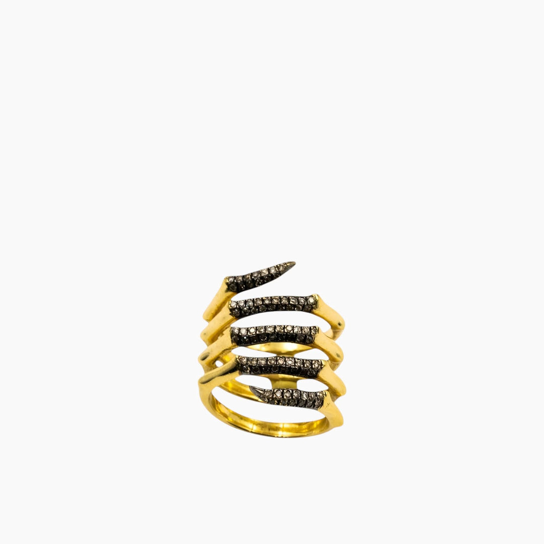 Nadine Shami Yellow Gold Ring with Brown Diamond Ring