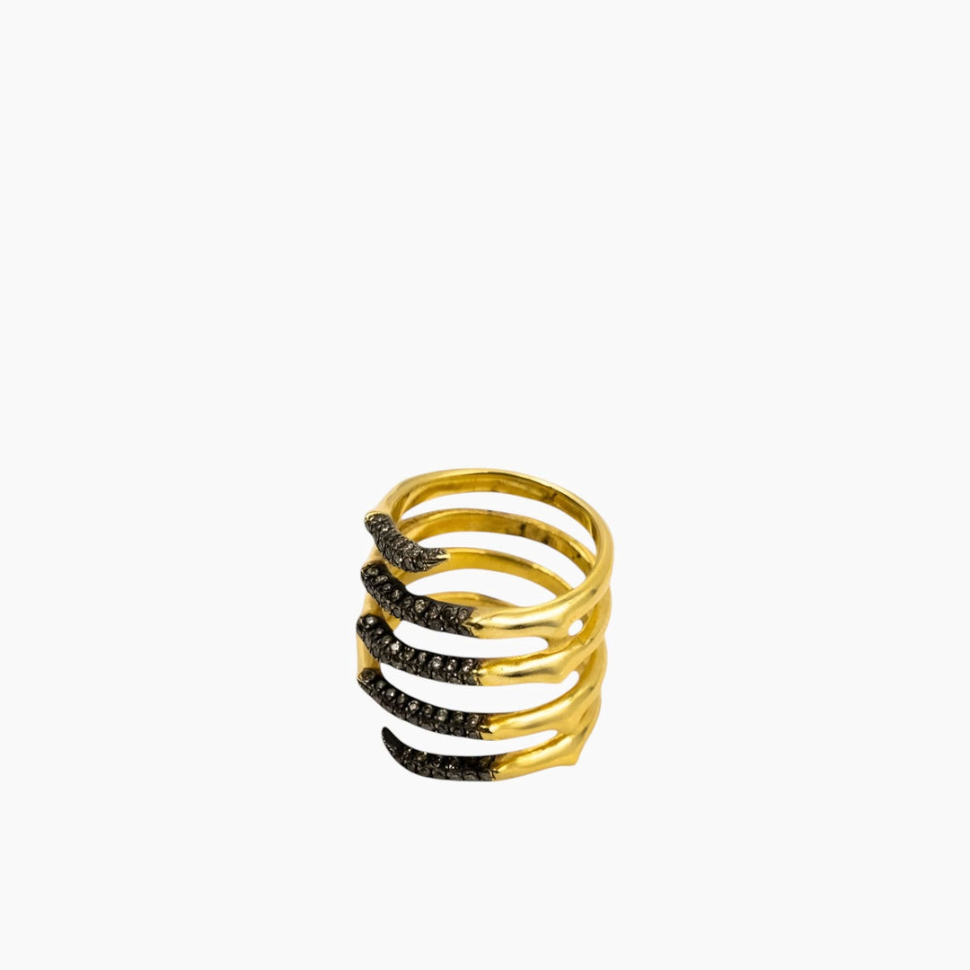 Nadine Shami Yellow Gold Ring with Brown Diamond Ring
